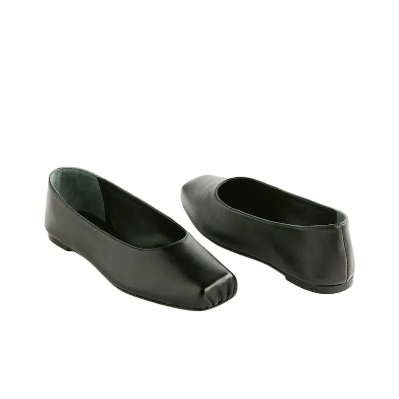 REFORMATION Mikayla Casual Single Shoes Women's Black-4