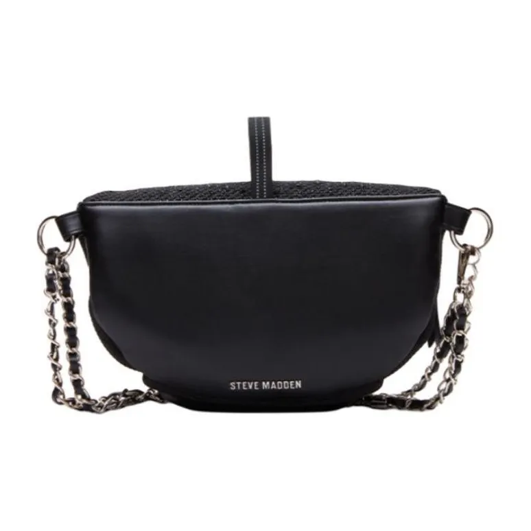 STEVE MADDEN Polyester With PU Handbag Shoulder Bag Crossbody Bag Small Size Women's Black/Nude-4