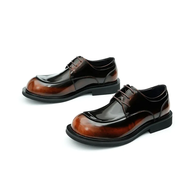ASTON M.JAZZ Dress Shoes Men Low Top Black/Polished Brown-4