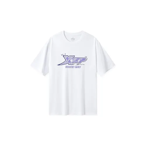 XTEP T-Shirts Unisex Pearl White