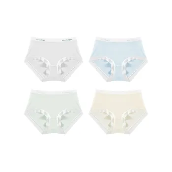 Ordifen Solid Color Ice Silk Underpants Women's 4 Pack