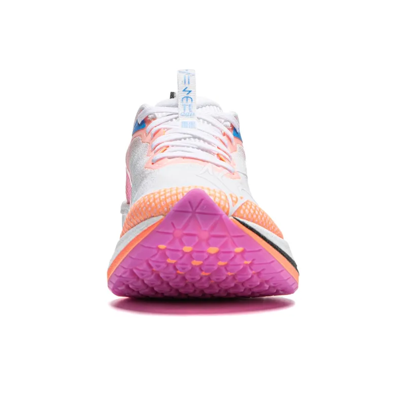 LiNing Red Hare 7 Pro Cushioning Anti Slip And Wear Resistant Reflective Low Top Running Shoes Women's White Orange-4