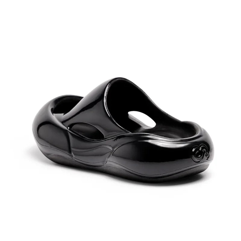 CN EVA Slip Resistant Odor Resistant Abrasion Resistant Slide Slippers Unisex Black-2