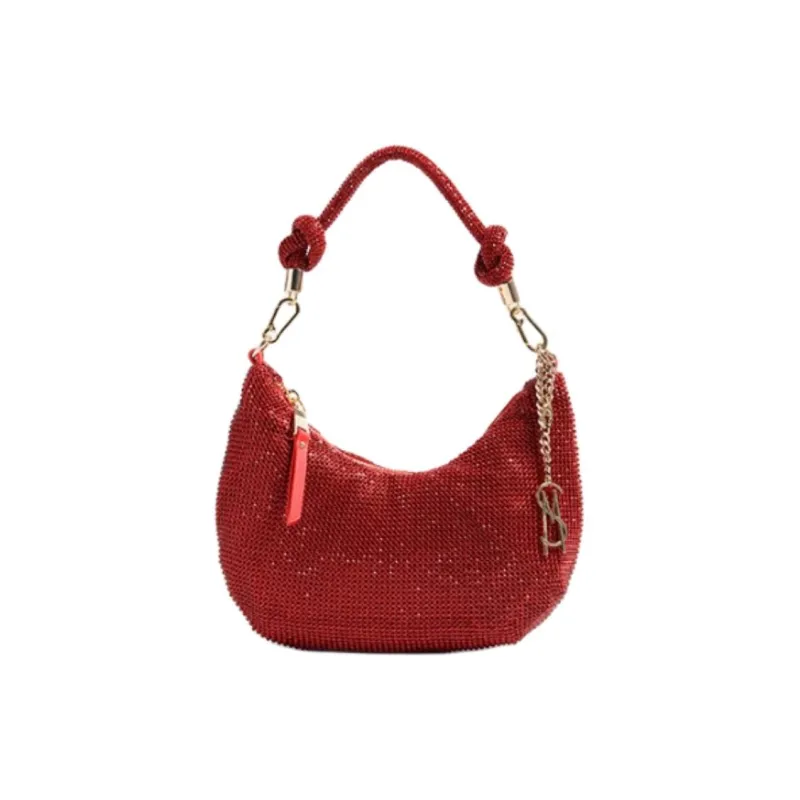 STEVE MADDEN PU Shoulder Bag Regular Women's Silver/Black/Red-8