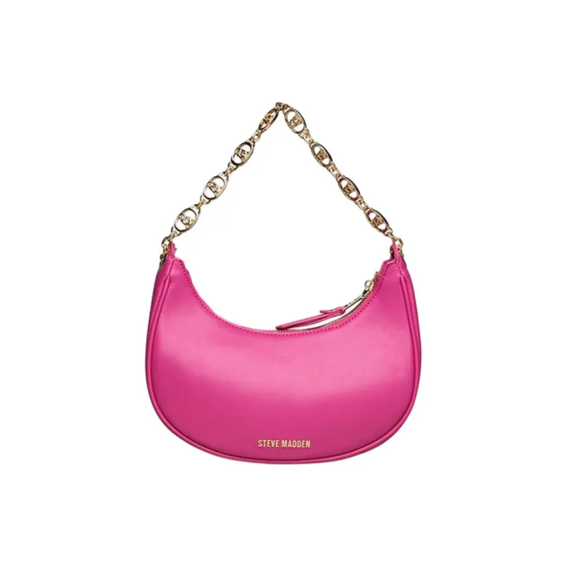 STEVE MADDEN PU Leather Crossbody One Shoulder Handbags Medium Size Women's Black/Pink-8