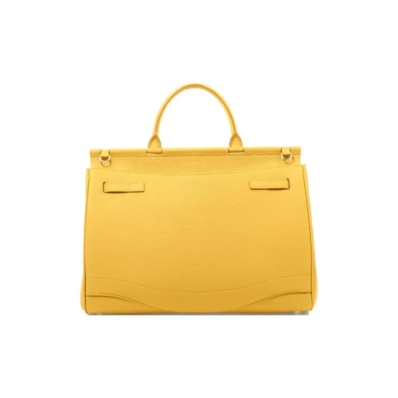 Fontana Milano 1915 Togo Leather Shoulder Bag Crossbody Bag Handbag Women's Yellow-2