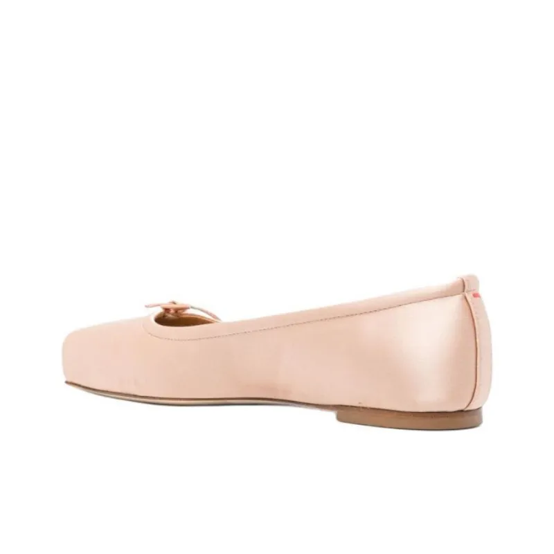 Aeyde Square toe Satin Ballerina Shoes Women's-3