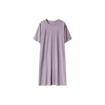 Close-fitting Areas Nightgown Women's Purple