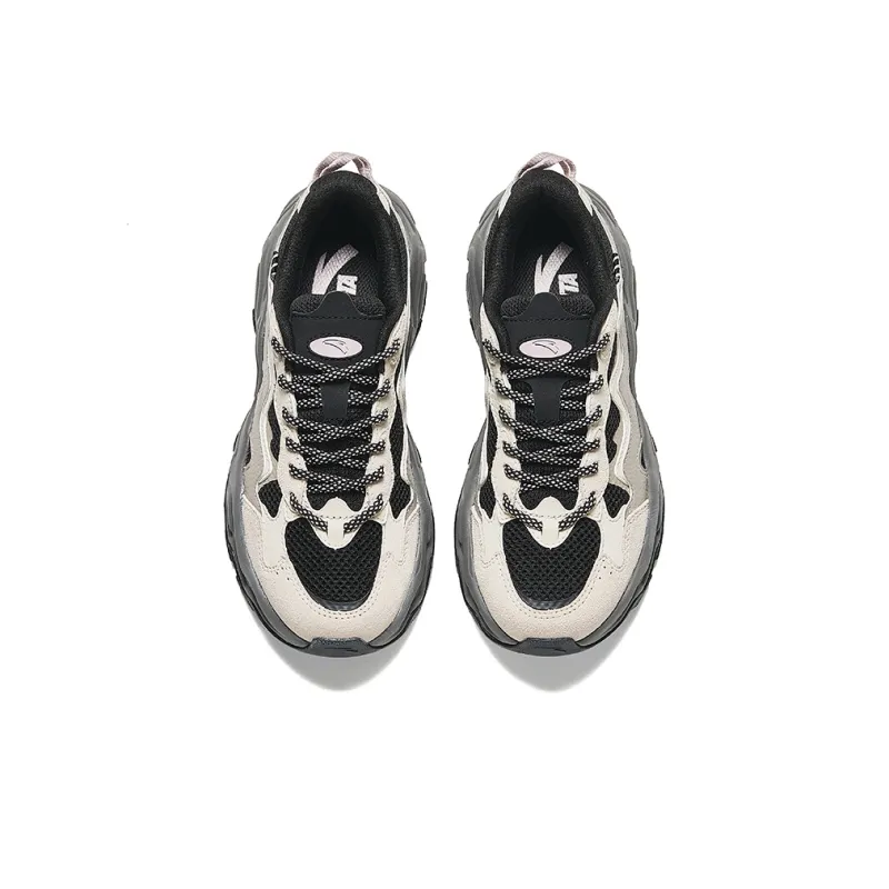 Anta Starlight 2 Breathable Cushioning Wear-Resistant Low-Top Casual Shoes Women's Pine Smoke Gray-2