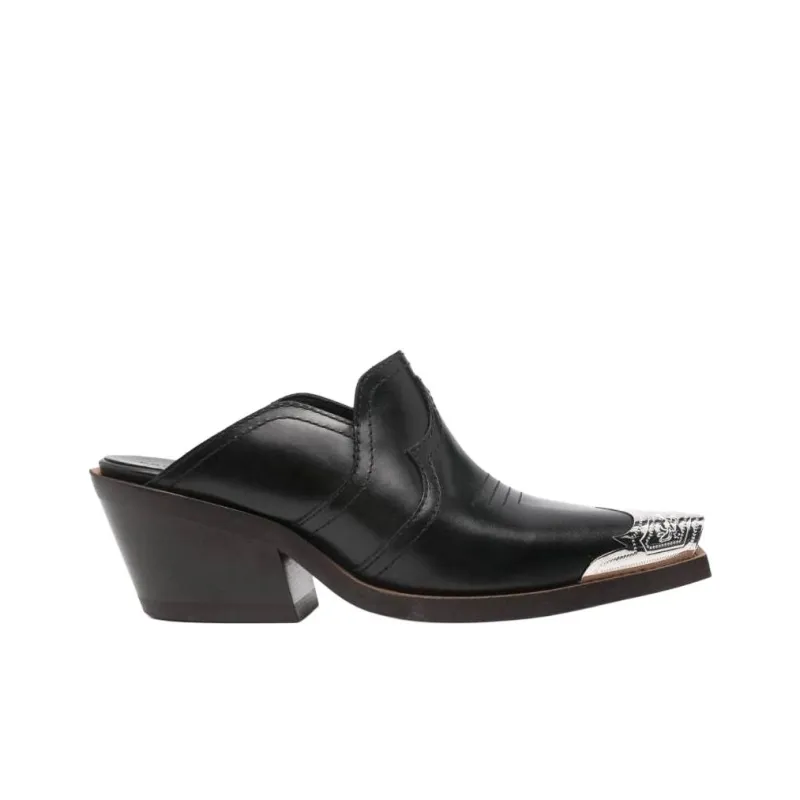 DOROTHEE SCHUMACHER Closed Toe Slippers 5cm Women's Black-1
