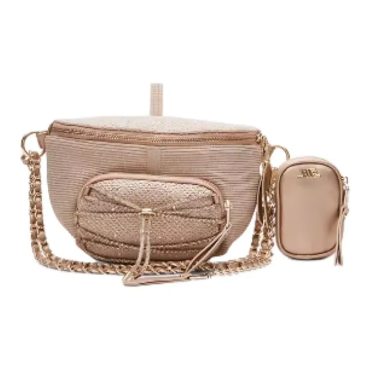 STEVE MADDEN Polyester With PU Handbag Shoulder Bag Crossbody Bag Small Size Women's Black/Nude-7