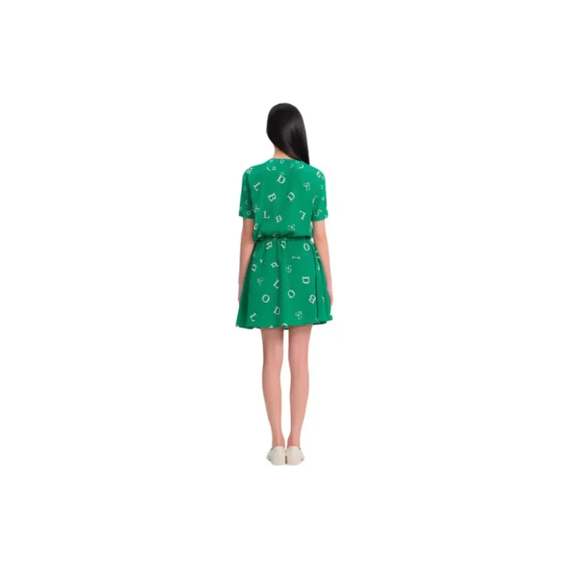 Blood Glitter Short-Sleeved Dresses Women's-1