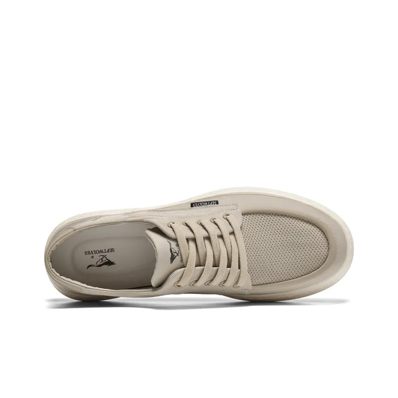 SEPTWOLVES Breathable Height Increasing Coverage Low Top Canvas Shoes Men's-10