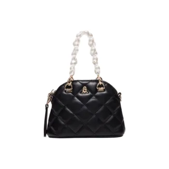 STEVE MADDEN PU Shoulder Bag Crossbody Bag Handbag Medium Size Women's Black/Light Red