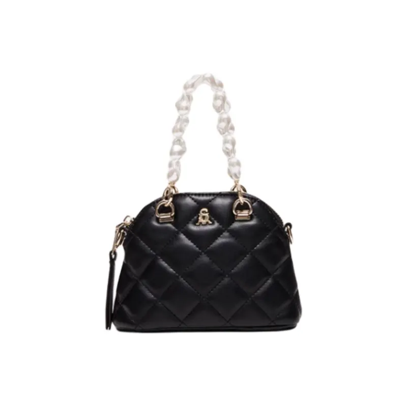 STEVE MADDEN PU Shoulder Bag Crossbody Bag Handbag Medium Size Women's Black/Light Red-0
