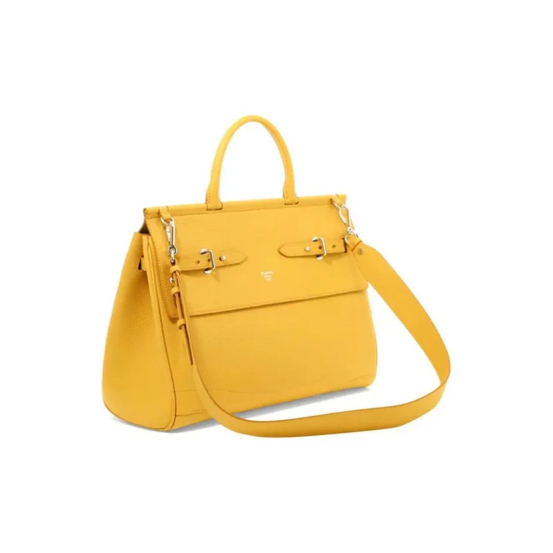 Fontana Milano 1915 Togo Leather Shoulder Bag Crossbody Bag Handbag Women's Yellow-1