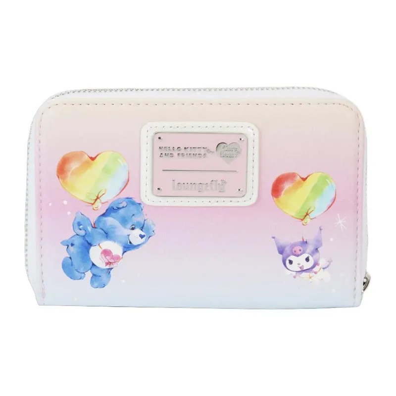 Sanrio Care Bears Collaboration Vegan Leather Wallet Women's White Pink-2