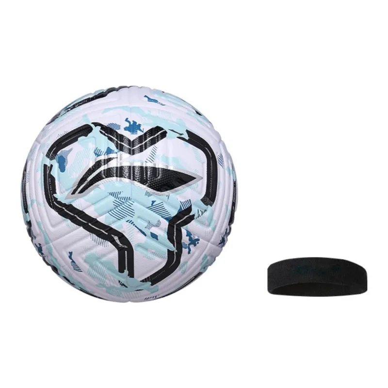 LiNing Size 5 Soccer TPU Seamless Thermal bonding Unisex White Black Blue-3