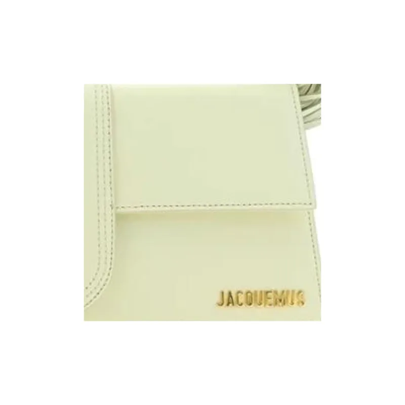 Jacquemus Le Bambino Cow Leather One Shoulder Handbags Women's Light Green-2