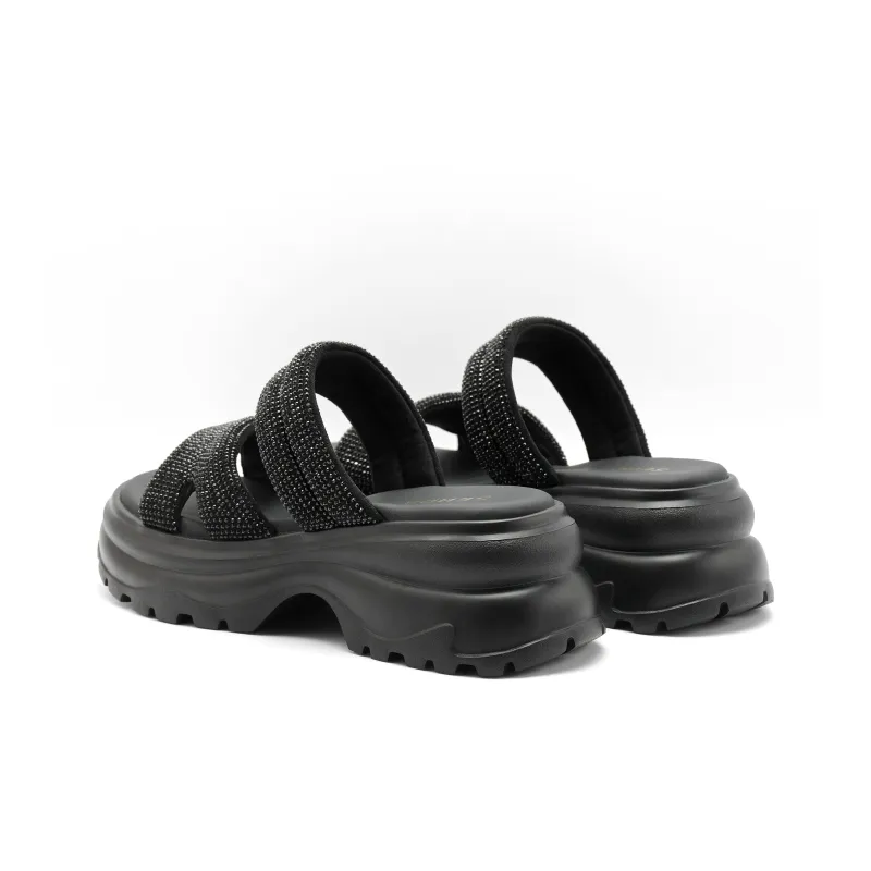 Senda Slide Slippers Women's Sticker Leather Shoes-13