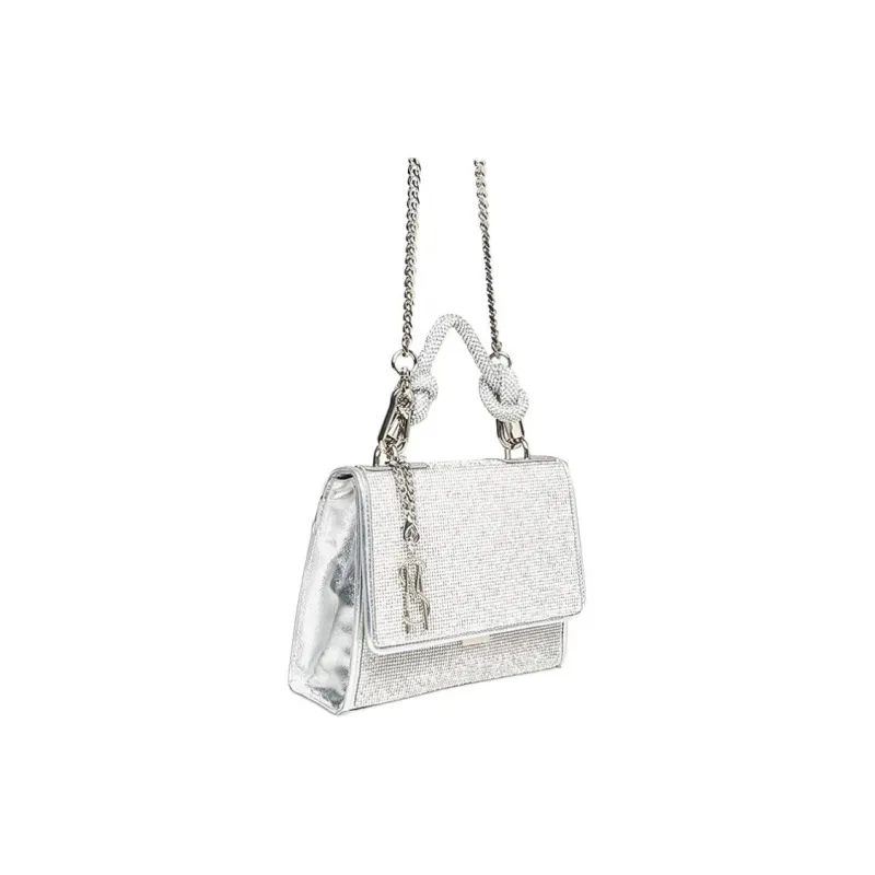 STEVE MADDEN Polyester Shoulder Bag Crossbody Bag Handbag Small Size Women's Black/Silver-7