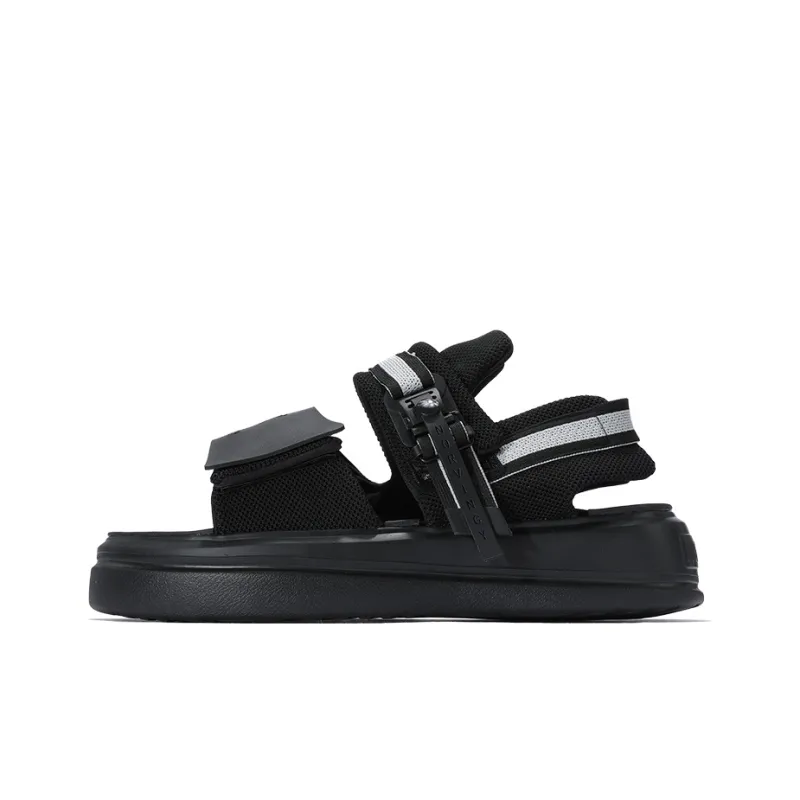 NORVINCY Beach Sandals Unisex Black/White-2