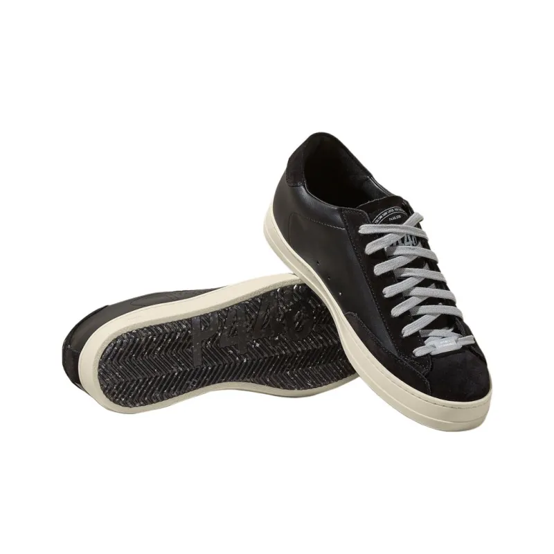 P448 John Recycled Low-Top Skateboard Shoes Unisex Black-4