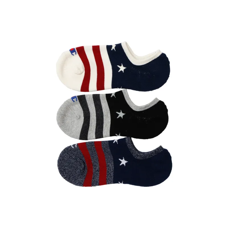 Champion No-Show Socks Men's 3 Pack Mixed Color-0