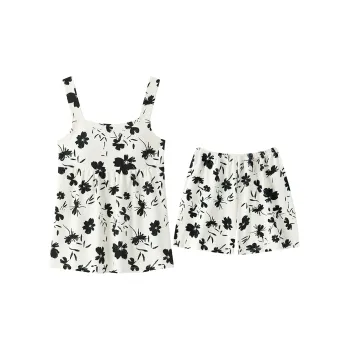The Story Of The Flower Season Pajama Set Women's White