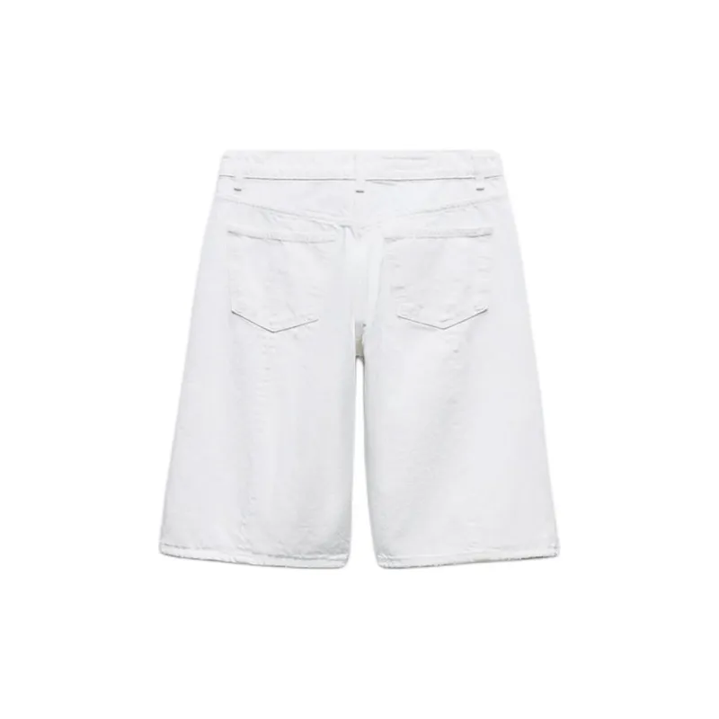 ZARA Trf Denim Shorts Women's White-1