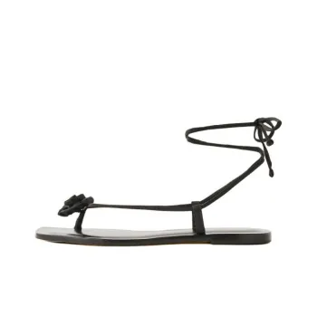 REFORMATION Vicky Rosette Strap Sandals Women's Black