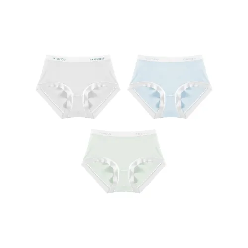 Ordifen Solid Color Ice Silk Underpants Women's 3 Pack