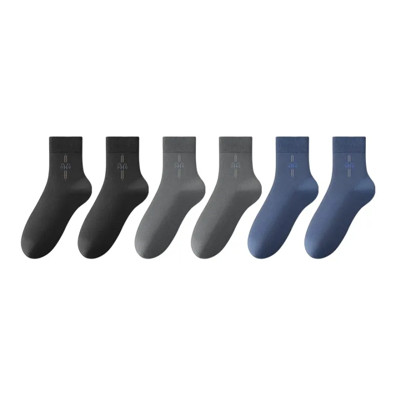 H YXIANG Mid Calf Socks Men's 6 Pack-3
