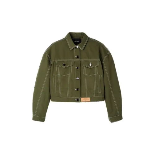 LONGCHAMP Jackets Coats Women's Khaki