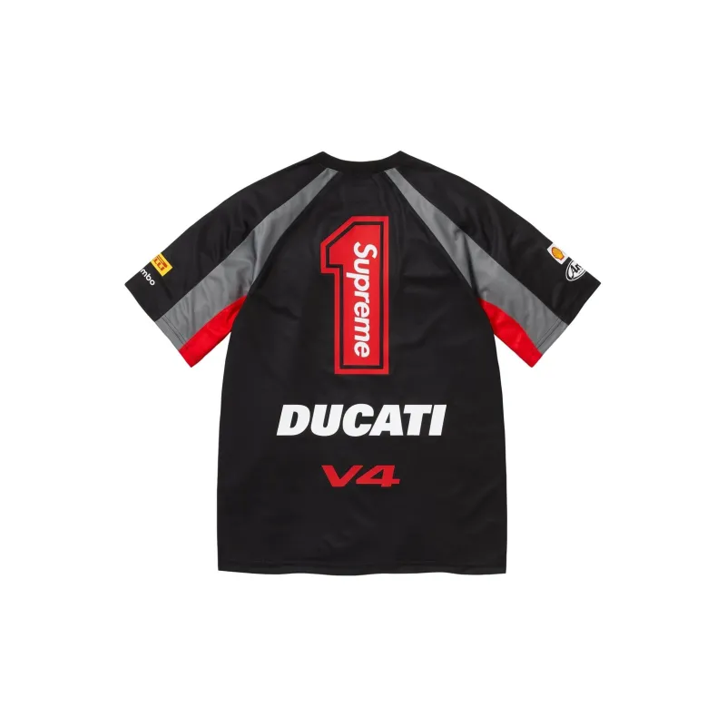 Supreme X DUCATI SS24 WEEK16 Soccer Jersey - Unisex Loose Fit 