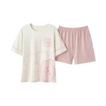 Qiao Ni Tong Pajama Set Women's Ivory