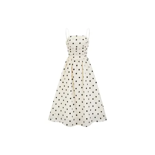 Mrs. Island Song Slip Dresses Women's Polka Dot