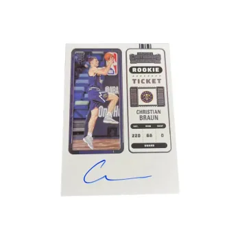 PANINI Braun 22 23 Nuggets Ball Game Ticket Rising Stars Card Sign Signature Star Card Product Access Sports Cards 1 Pc