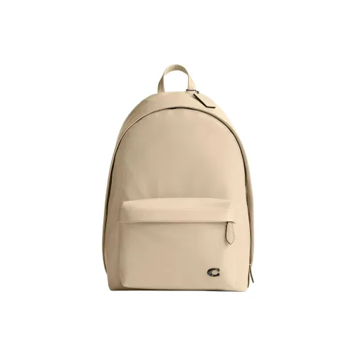 COACH Zhen Paper Leather Backpack Large Size Men's Ivory