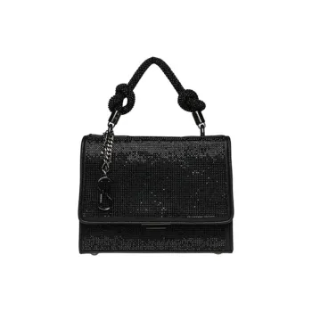 STEVE MADDEN Polyester Shoulder Bag Crossbody Bag Handbag Small Size Women's Black/Silver