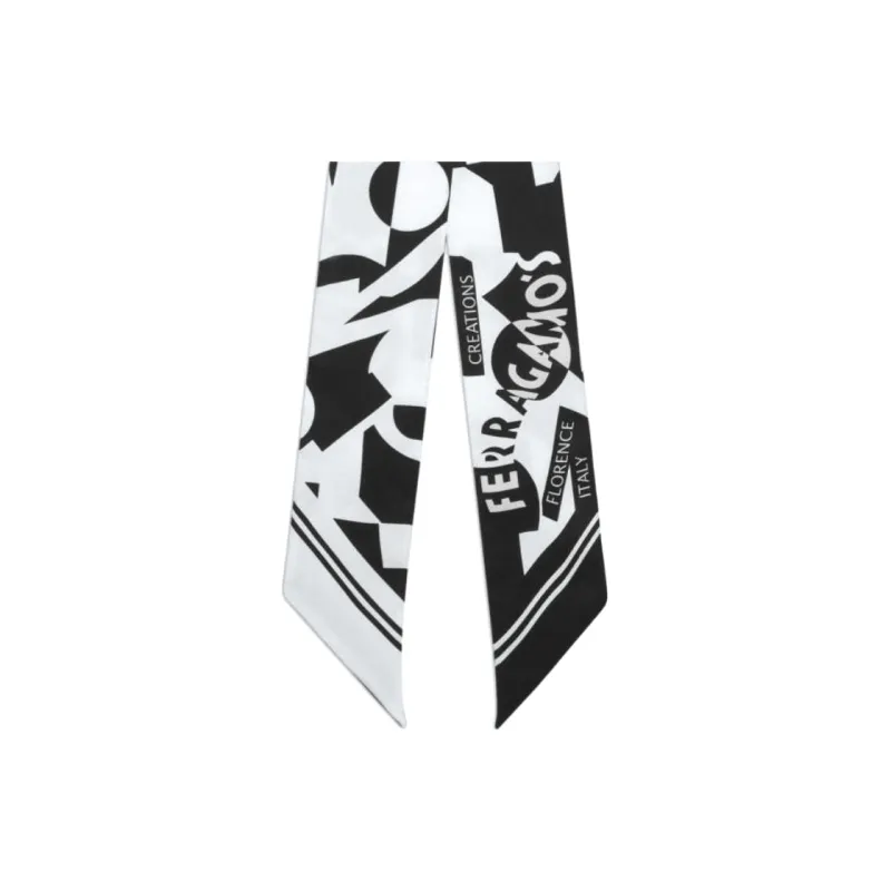 Ferragamo Logo print Silk Scarf-0