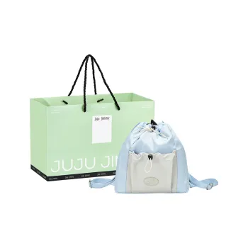 Juju Jimmy Canvas Crossbody Handbag, Backpack Medium Size Women's Blue Gray