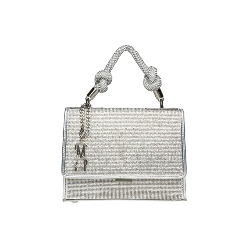 STEVE MADDEN Polyester Shoulder Bag Crossbody Bag Handbag Small Size Women's Black/Silver-6