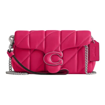 COACH Tabby Nappa Leather Crossbody Bag Shoulder Bag Women's Dragon Fruit