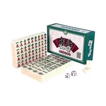 A Little Tide To Play Green Mini Mahjong Portable Small Hand Scratched Tiles Board Games
