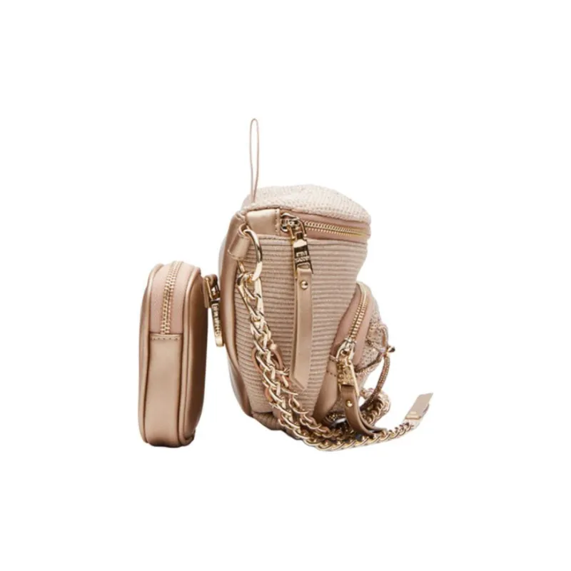 STEVE MADDEN Polyester With PU Handbag Shoulder Bag Crossbody Bag Small Size Women's Black/Nude-9
