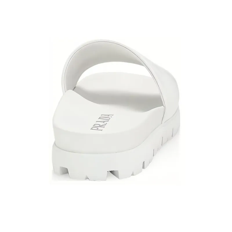 PRADA Slip Resistant Slide Slippers Men's White-3
