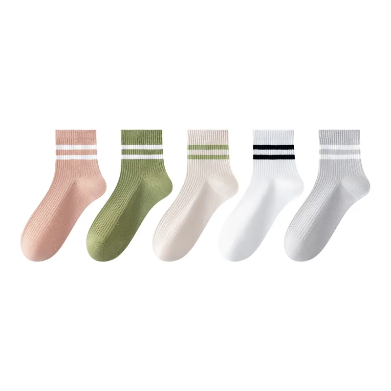 MIIOW Mid Calf Socks Unisex 5 Pack-12