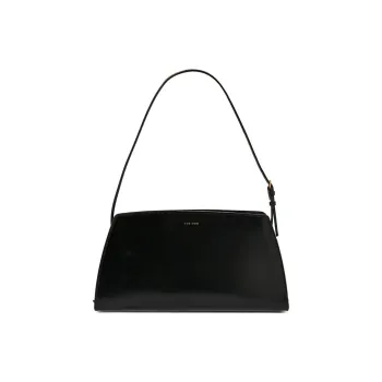 THE ROW Dalia Leather One Shoulder Handbags Women's Black