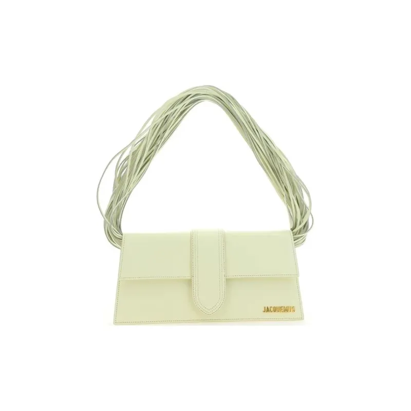 Jacquemus Le Bambino Cow Leather One Shoulder Handbags Women's Light Green-0